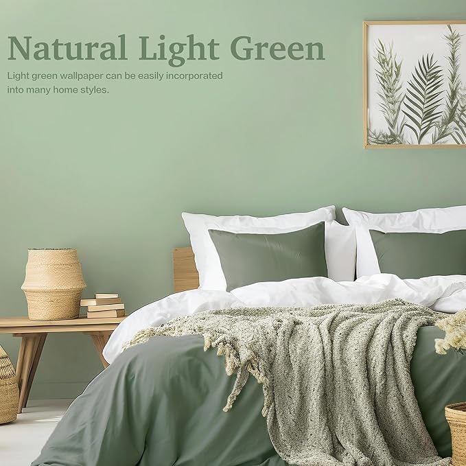 Dimoon 17.3''x78.7''Peel and Stick Wallpaper Light Green Contact Paper - Image 7