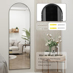 Door Mirror, Arched Full Length Mirror Over The Door, Full Body Mirrors - Image 7