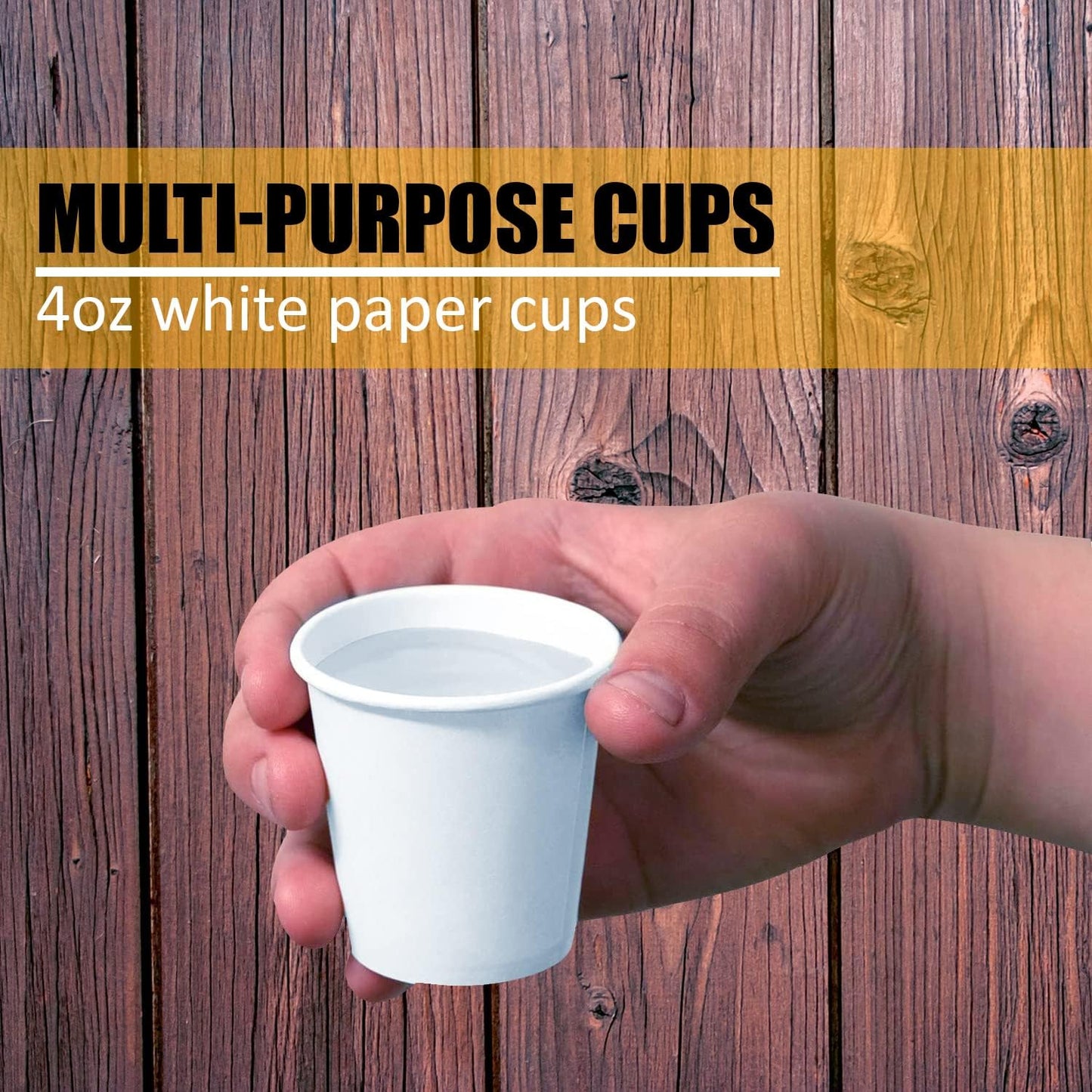 Smygoods White Disposable Paper Coffee Cups with Lids (4 OZ, 50 Count) For Hot Beverages, Tea, Espresso, Cocoa - To Go Drink Containers, Café & Office
