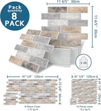 8-Pack 3D Faux Brick Acoustic Wall Panels, 11.8" x 11.8" PET Soundproof & Noise - Image 2