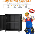 34" Metal Garage Storage Cabinet - Image 7