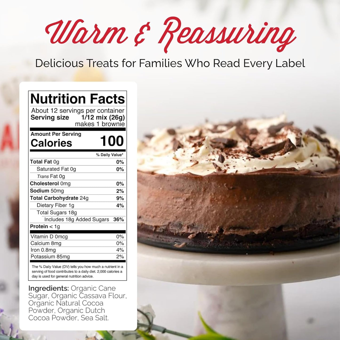 Otto's Naturals Grain-Free Classic Brownie Mix, 11.1 Oz., Top 9 Allergen-Free, Organic Cassava Flour, Gluten Free, Non-GMO, Vegan, Plant-Based