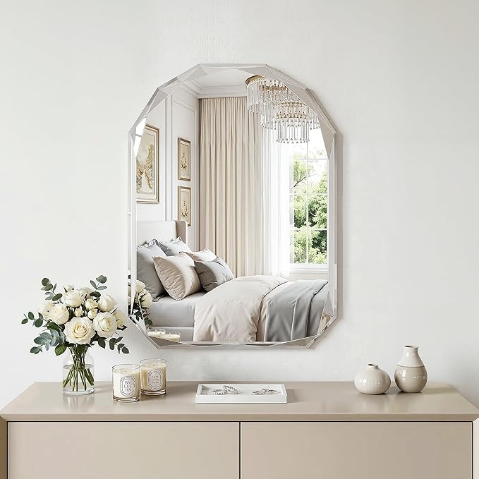 Suidia Bathroom Mirror, Frameless Bathroom Mirror - Image 2