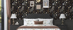 Dark Taupe Floral Peel and Stick Wallpaper, 17.5In x 197In Vintage Black Golden - Image 8