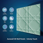 Velvet 3D wall Panels for Interior wall Decor Peel and Stick, Soundproof - Image 3