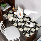 Laatse Dark Floral Wallpaper Peel and Stick Boho Wallpaper 17.5in x 118in White - Image 4