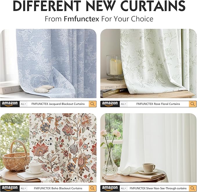FMFUNCTEX 100% Dark Grey Blackout Curtains - Image 8