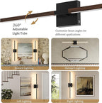 Rayogale 32 Inch Rechargeable Battery Operated Wall Sconce Set 2, 8000mAh - Image 2
