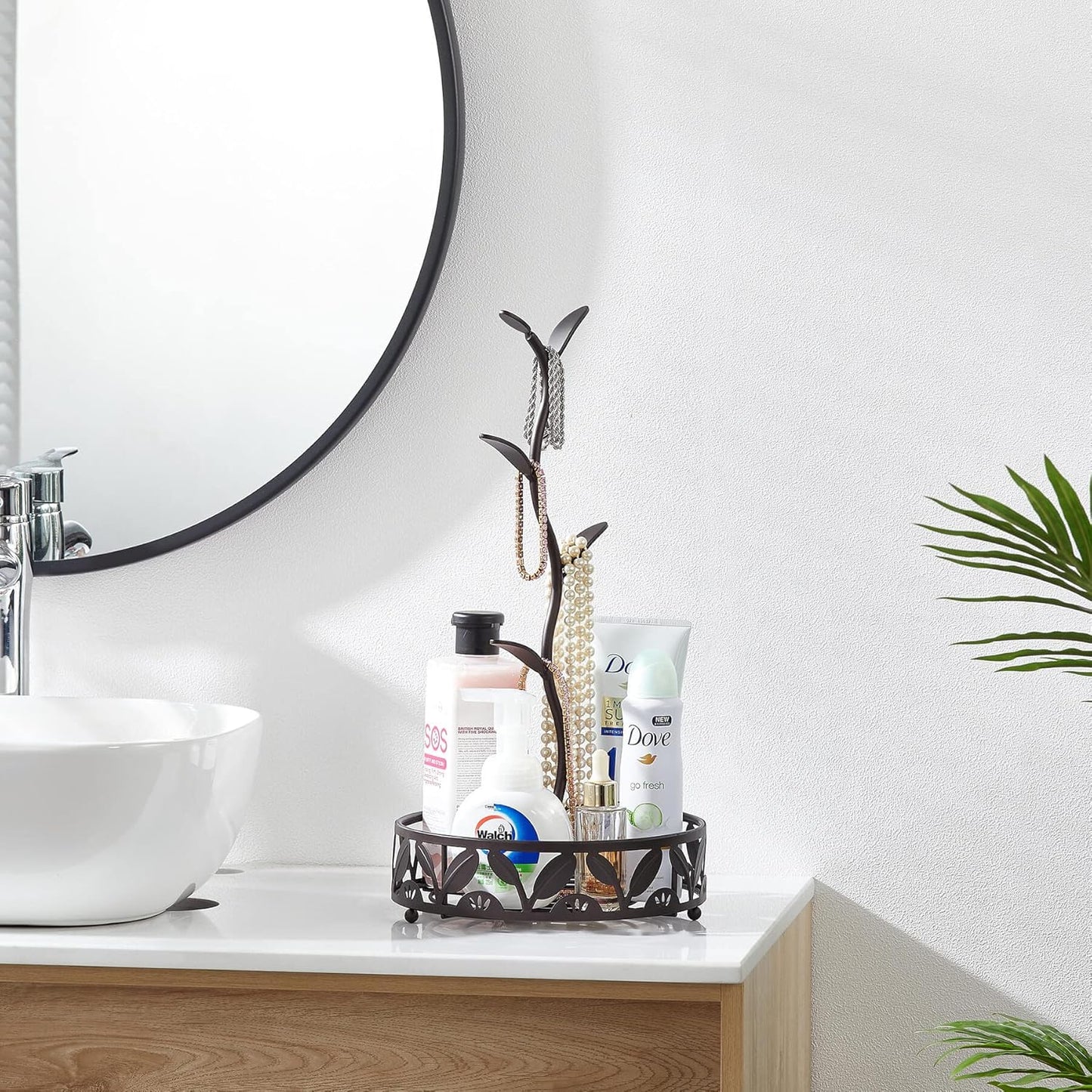 Mug Holder Stand, Countertop Mug Tree, Coffee Pod Holder with Mug Rack, Coffee Counter Bar Accessory & Kitchen Organizer