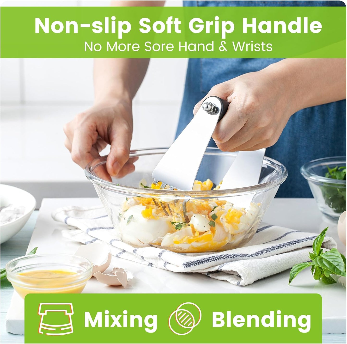 Spring Chef Dough Blender & Pastry Cutter Tool, Stainless Steel Pastry Blender & Bench Scraper for Pizza, Nut, Pie - Multipurpose Dough Cutter & Scraper Tool for Baking with Soft Grip Handles - Black