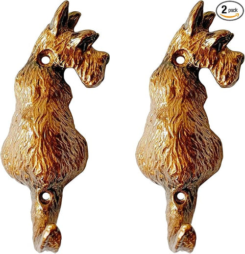 2 Pack Decorative Wall Hooks, Vintage Dog Shaped Metal Wall Hook by Pasiir