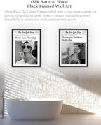 iHery Small Premium Natural Black OAK Wood 8x10in Audrey Hepburn Trendy Framed - Image 6