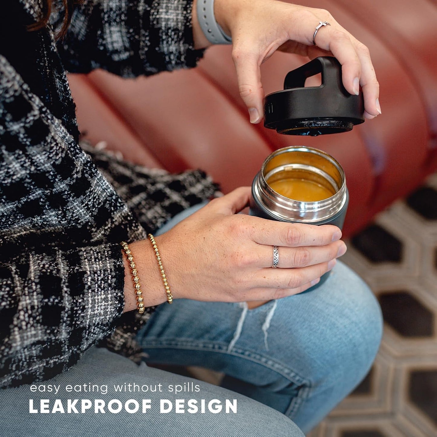 Simple Modern Food Jar for Hot Food | Reusable Stainless Steel Vacuum Insulated Leak Proof Lunch Storage for Smoothie Bowl, Soup, Oatmeal | Provision Collection | 12oz | Blush