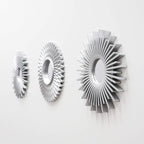 BONNYCO Wall Mirrors Pack of 3 Round Silver Mirrors - Image 3