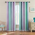 XiDi Curtains for Bedroom Decor, Rainbow Purplgreen grey52/96 by Addsomecolortolife