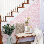JiffDiff Floral Vintage Wallpaper Peel and Stick，Pink Rose Wallpaper Removable - Image 7