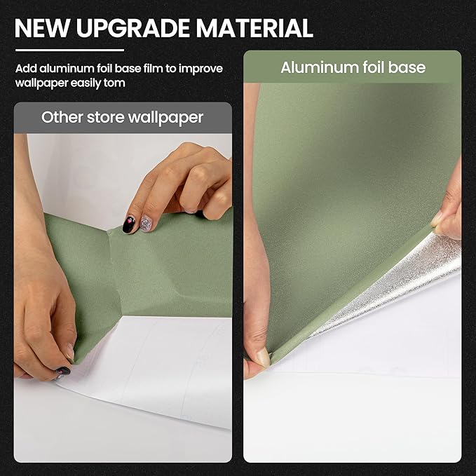 practicalWs Green Peel and Stick Wallpaper, 15.7" x 118.1" Green Contact Paper - Image 8