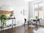 White Wallpaper Kitchen Backsplash Peel and Stick Wallpaper 197"×17.3" White - Image 6