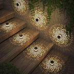 gardencave 2 Pack Solar Fence Lights Metal Solar Powered Outdoor Deck Step Wall - Image 3