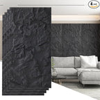 OUZUGIE 4 PCS Faux Stone Wall Panel 47.2’’ x 23.6’’ Interior Exterior Wall by OUZUGIE