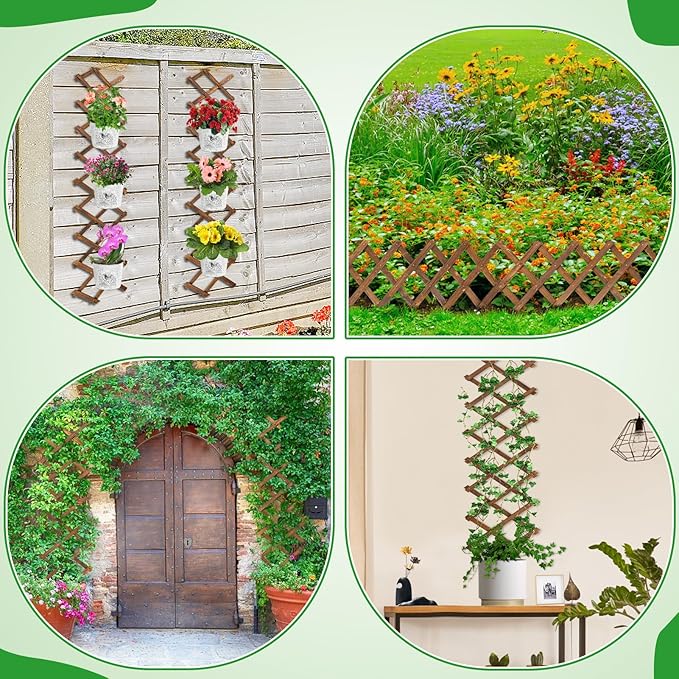 2Packs 13x78in Expandable Wood Wall Trellis - Image 7