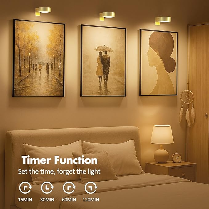 6Pcs Battery Operated Picture Light, Magnetic Led Painting Light - Image 7