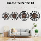 24'' Silent Wall Clock with Adjustable Night Light, Glow in The Dark Decorative - Image 4