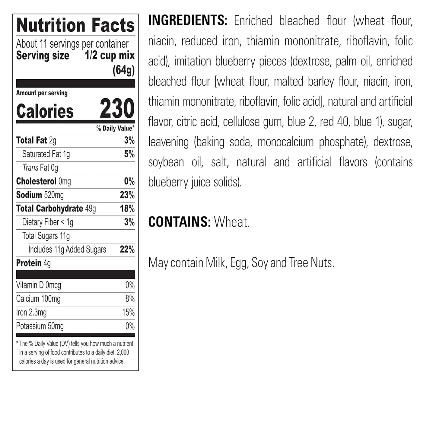 Krusteaz Light & Fluffy Complete Pancake Mix, Blueberry 25.2 Ounce (Pack of 2)