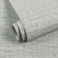 15.75"x787.4" Gray Grasscloth Wallpaper Peel and Stick Removable Textured Wall by MANONIRIA