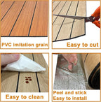 Yutianli PVC Slat Wall Panel Peel and Stick 236"x 15.7" Faux Wood Slat Panel - Image 6
