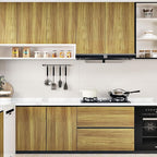 WESTICK Thick Brown Wood Wallpaper Kitchen Countertops Peel and Stick - Image 5