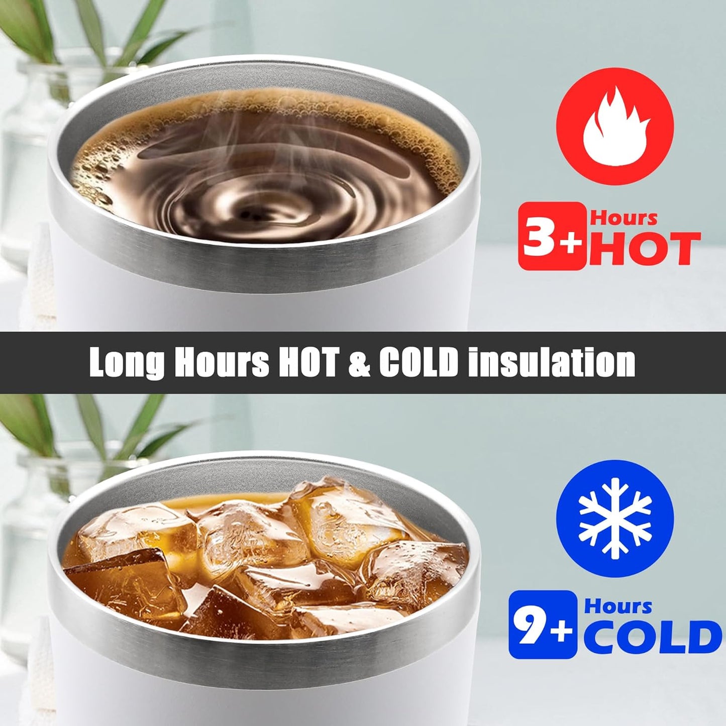 20 oz Tumbler Coffee Tavel Tumblers Bulk with Lid Stainless Steel Double Wall Vacuum Insulated Mug Powder Coated Cups fit Car Cupholder for Hot and Cold - White, 12Pack