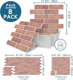 8-Pack 3D Faux Brick Acoustic Wall Panels, 11.8" x 11.8" PET Soundproof & Noise - Image 2