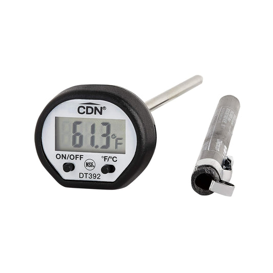 CDN Digital Thermometer | NSF Certified | ProAccurate® | 5" Stem with Protective Sheath | For Meat, Poultry, Candy | Easy One-Button Operation | DT392