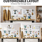 Peg Board, 2 Pack Metal Pegboard Panels White Pegboards Wall Organizer - Image 8