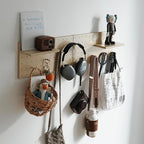 Wooden Pegboard Modular Display Organization Storage Wall Hooks Shelf - Image 4