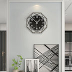 Modern Wall Clocks for Living Room Decor 12in Black Wall Clock Silent by CreativeWallClock
