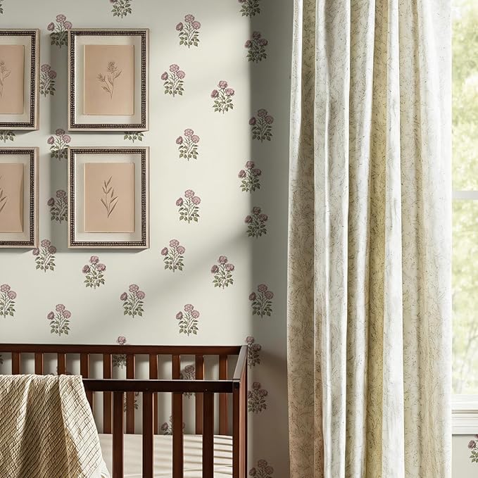 Vintage Floral Peel and Stick Wallpaper Retro Rose Flower Contact Paper - Image 6