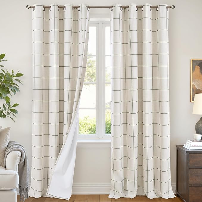 Lajode Plaid Patterned Curtains Thermal Insulated by Lajode