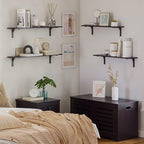DINZI LVJ Long Wall Shelves, 31.5 Inch Wall Mounted Shelves Set of 2, - Image 7