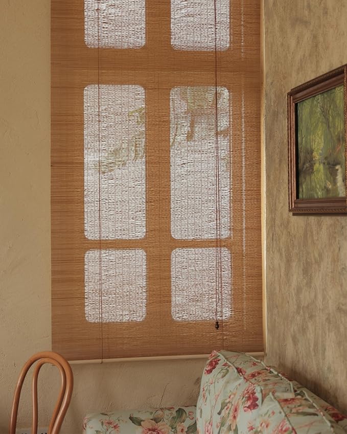 23" Wx48 H Bamboo Blinds Roller Shades - Image 3