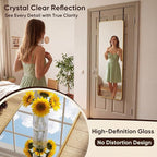 Antok 48"x14" Over the Door Mirror, Full Length Mirror Door Hanging - Image 4