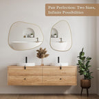 PERFNIQUE Irregular Wall Mirror Asymmetrical Mirror, Decorative Modern Boho - Image 4