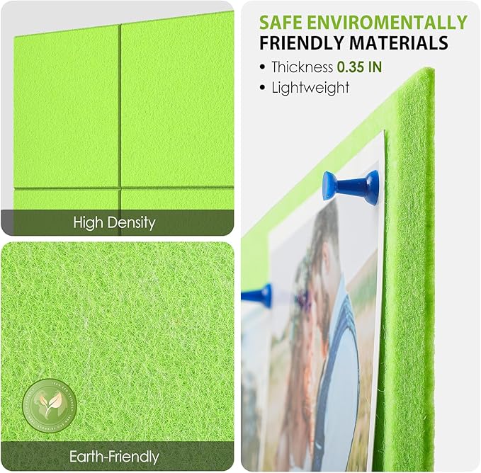 MaxGear Large Cork Board for Wall 36" x 24", Fruit Green Bulletin Board - Image 2
