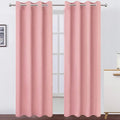 LEMOMO Blackout Curtains 66 x 95 inch/Pink Curtains Set of 2 Panels/Thermal by Lemomo