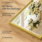 Keonjinn Gold Bathroom Mirror 40" x 30", Tempered Glass - Image 3