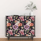 Laatse Purple Vintage Floral Wallpaper Peel and Stick Red Rose Peony Flowers - Image 4