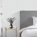Beige Grey Grasscloth Peel and Stick Wallpaper 15.74" x 196.85" Boho Grass - Image 2