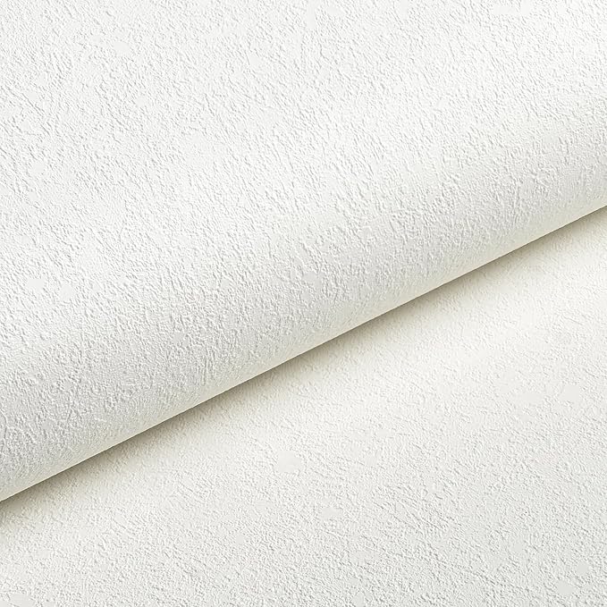 Livelynine White Textured Wallpaper Stick and Peel Modern 15.8x394 Self - Image 5