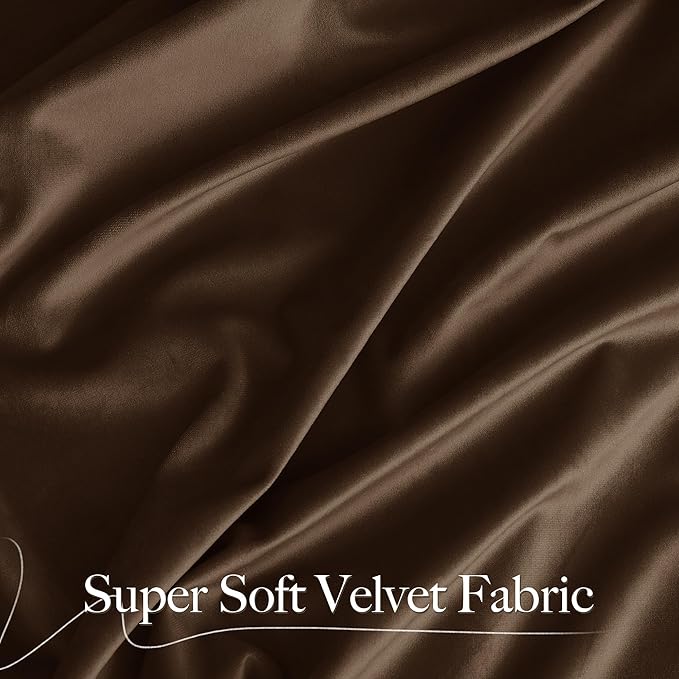 NICETOWN Brown Velvet Curtains 84 inches Length - Image 8